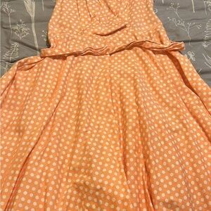Orange Polka Dot Dress